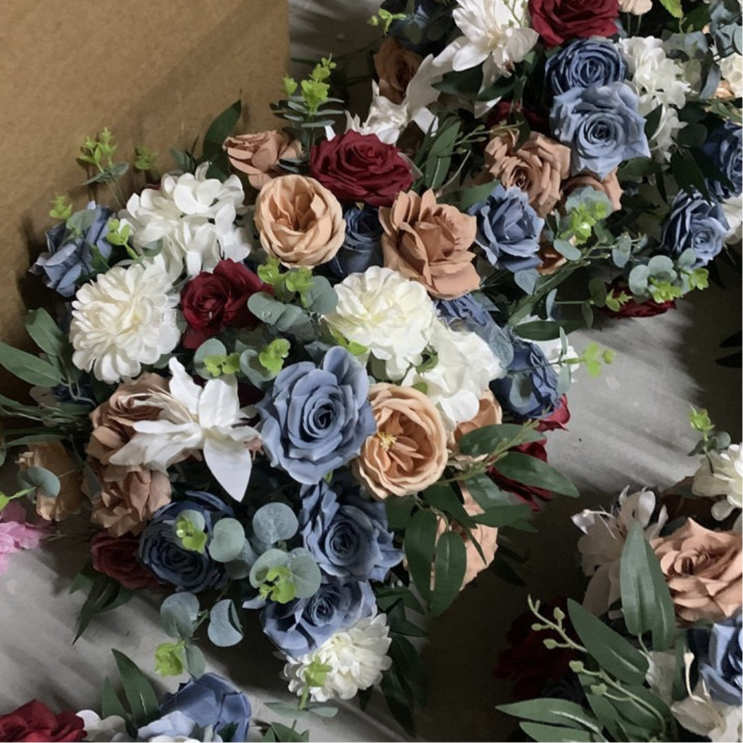 Blue, White, Tan and Red Premium Flower Ball - 1059
