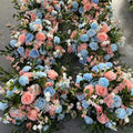 Pink & Blue Wild Rose Greenery Premium Flower Ball - 1049
