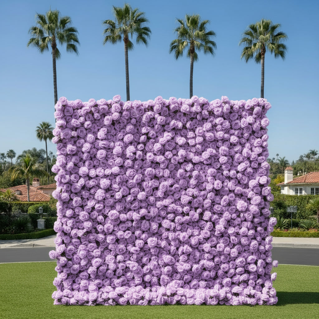Light Purple Wild Rose Flower Wall Backdrop - 247