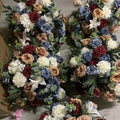 Blue, White, Tan and Red Premium Flower Ball - 1059