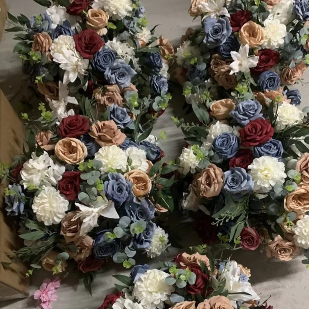 Blue, White, Tan and Red Premium Flower Ball - 1059