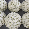 Dimensional White Wild Rose Premium Flower Ball - 1008