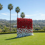 Red & White Premium Ombre Flower Wall - 113