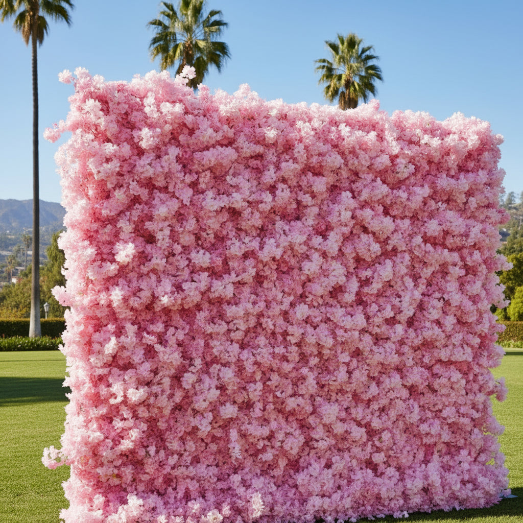 Light Pink Cherry Blossom Premium Flower Wall - 084