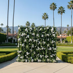 Wild White Rose Greenery Premium Flower Wall - 151
