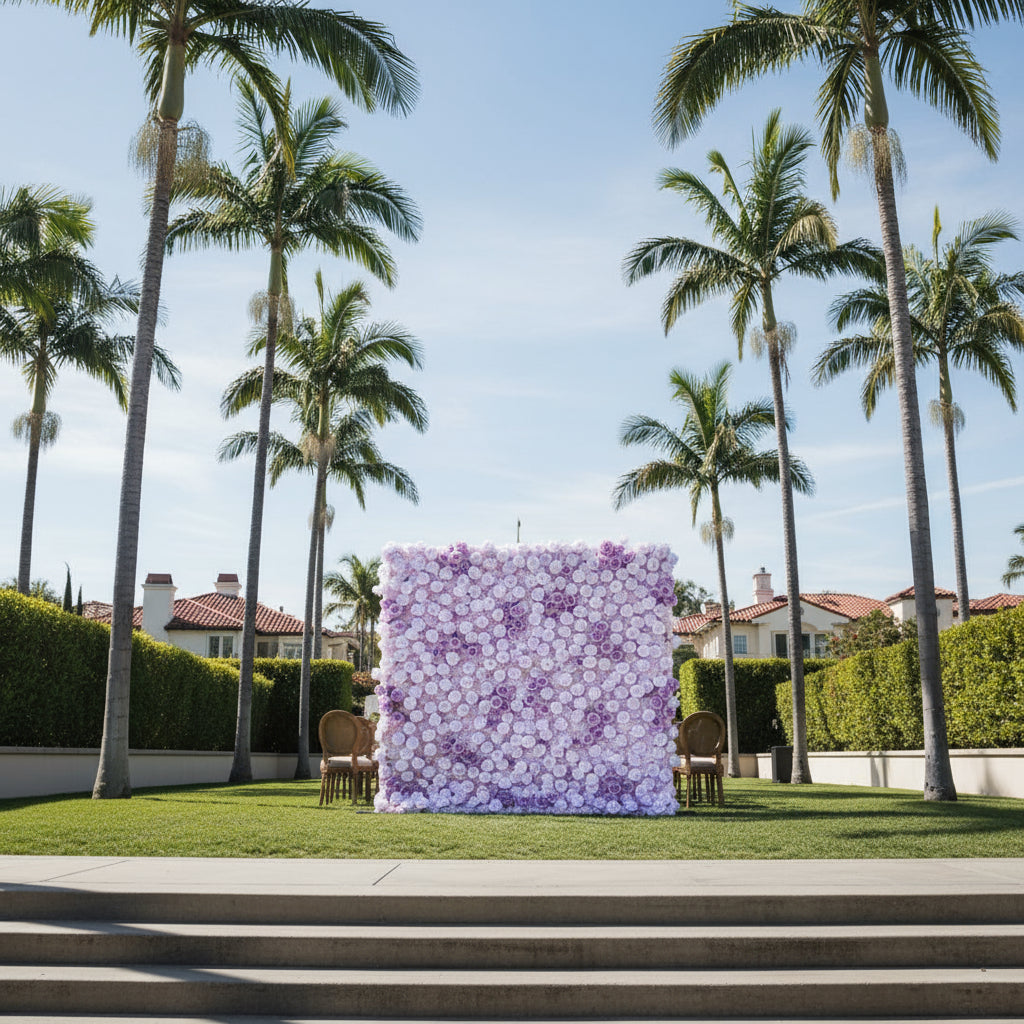Classic Purple Lavender Rose Flower Wall - 270