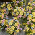 Pink, Yellow & Blue Rose Premium Flower Ball - 1045