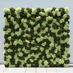 Dark and Light Green Hydregea Premium Flower Wall Backdrop - 333