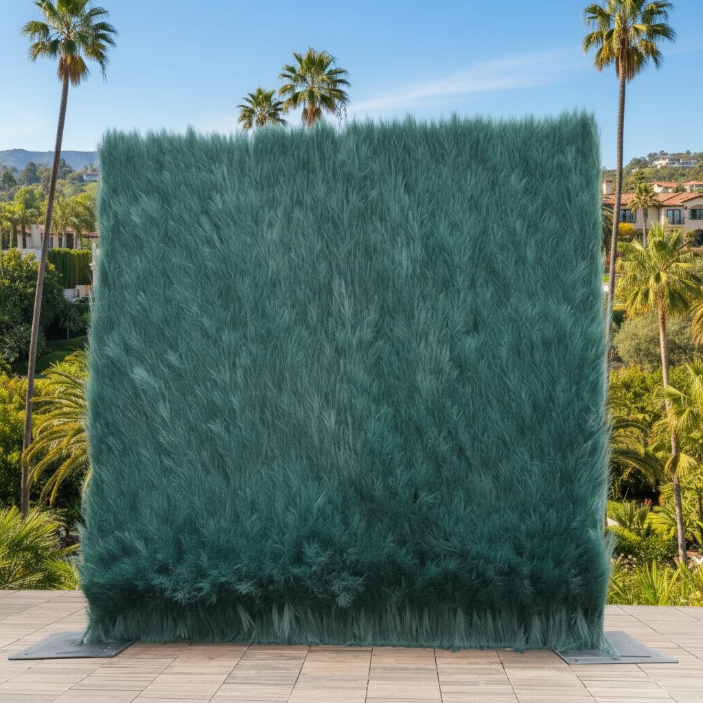 Dark Green Premium Pampas Grass Wall - 083