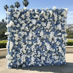 Dripping Florals Blue and White Premium Flower Wall - 145