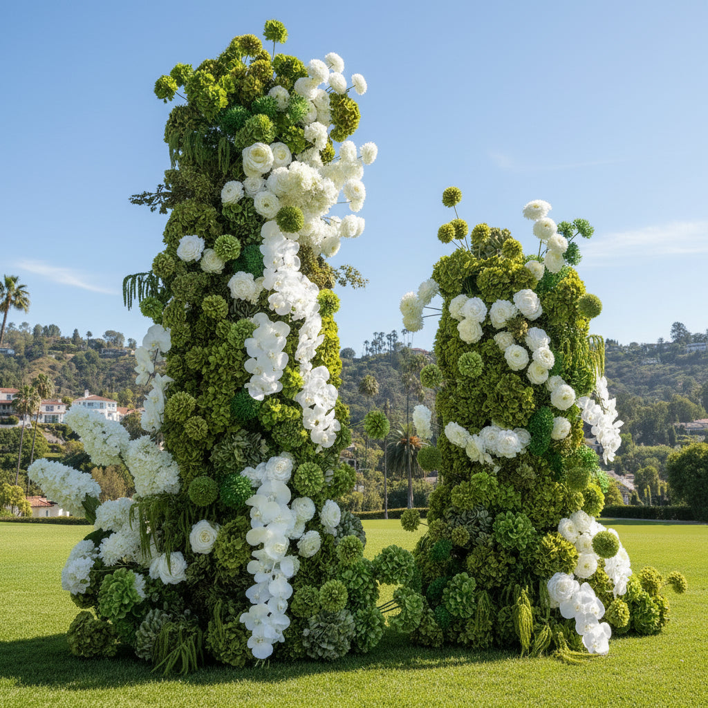 Greenery White Ivory Premium 3 Piece Arch Set - 4589