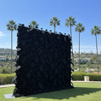 Black Wild Rose Feather Wall - 026