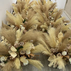 Brown, White and Tan Pampas Grass Premium Flower Ball - 1066