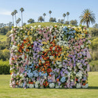 Dripping Rainbow Floral Pastels Premium Wild Flower Wall Backdrop - 328