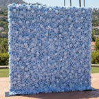 Classic Light Blue Pink Rose Flower Wall - 241