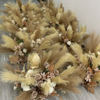 Brown, White and Tan Pampas Grass Premium Flower Ball - 1066