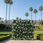 Wild White Rose Greenery Premium Flower Wall - 151