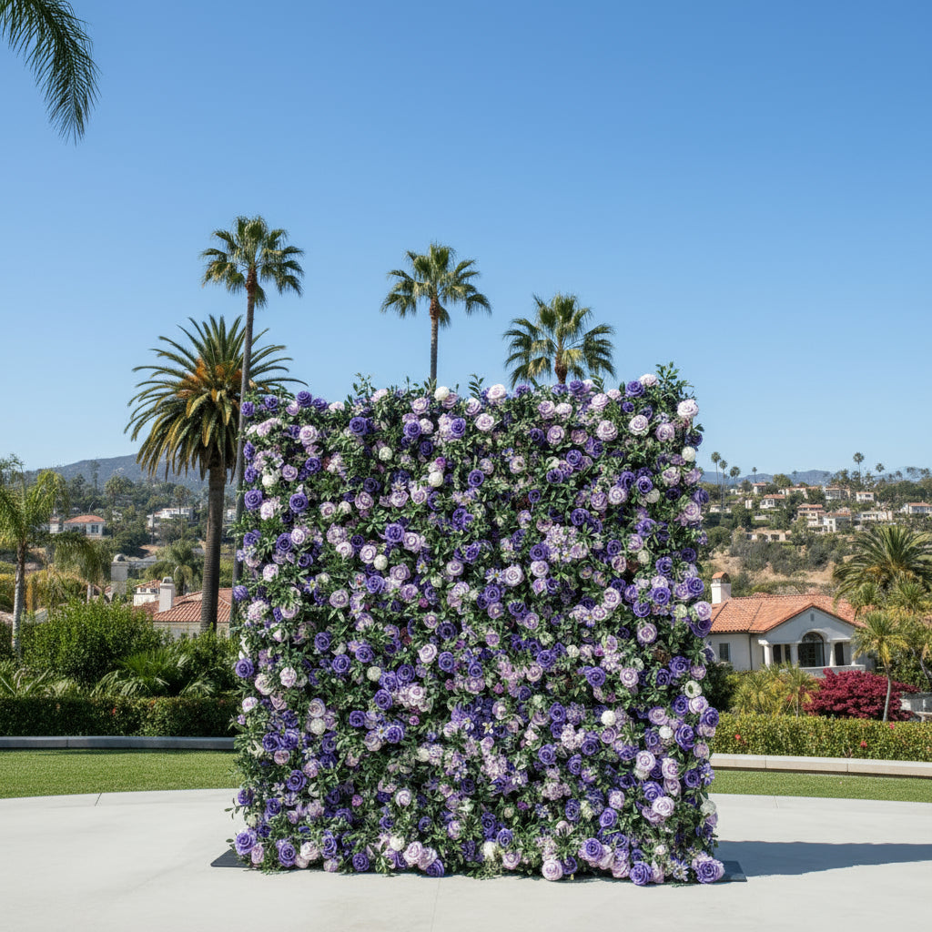 Purple Lavender Greenery Premium Flower Wall - 511