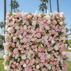 Pink, White and Greenery Premium Flower Wall Backdrop - 264