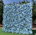 Blue & White Wild Rose Premium Flower Wall - 227