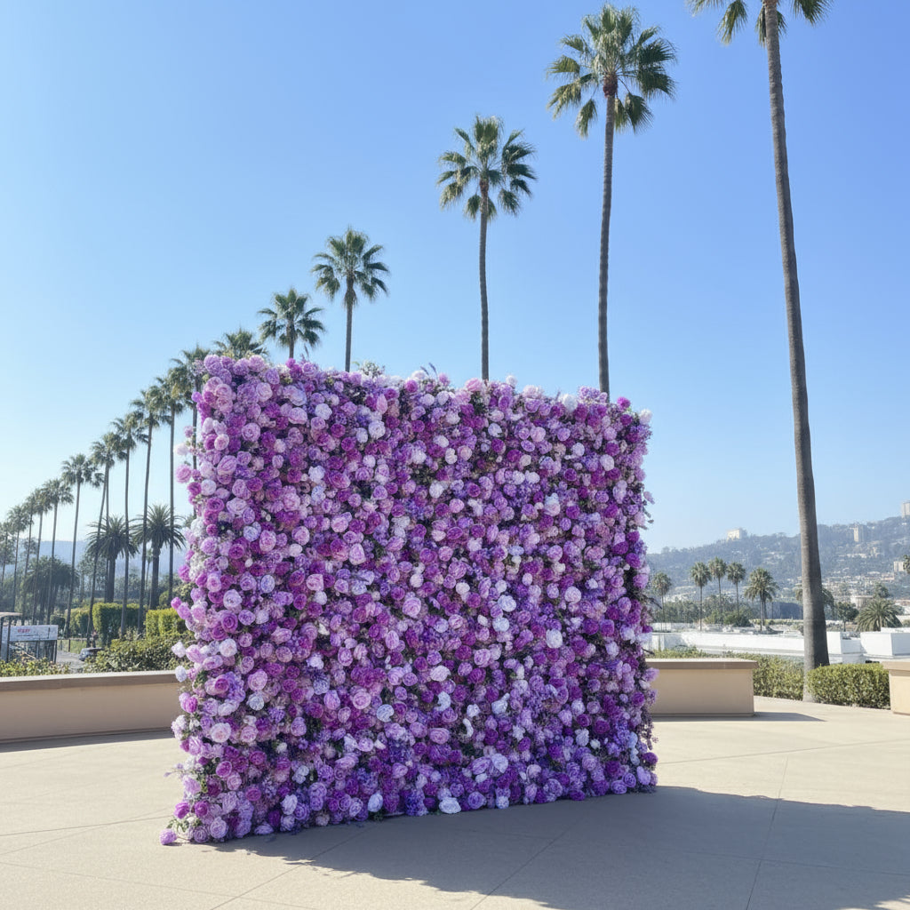 Purple Lavender Deluxe Premium Flower Wall - 008