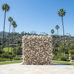 Baby's Breath White & Lavender Rose Flower Wall - 065