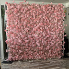 Light Pink & Tan Wild Rose Premium Flower Wall - 271