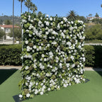 White Rose Greenery Moss Premium Flower Wall - 516