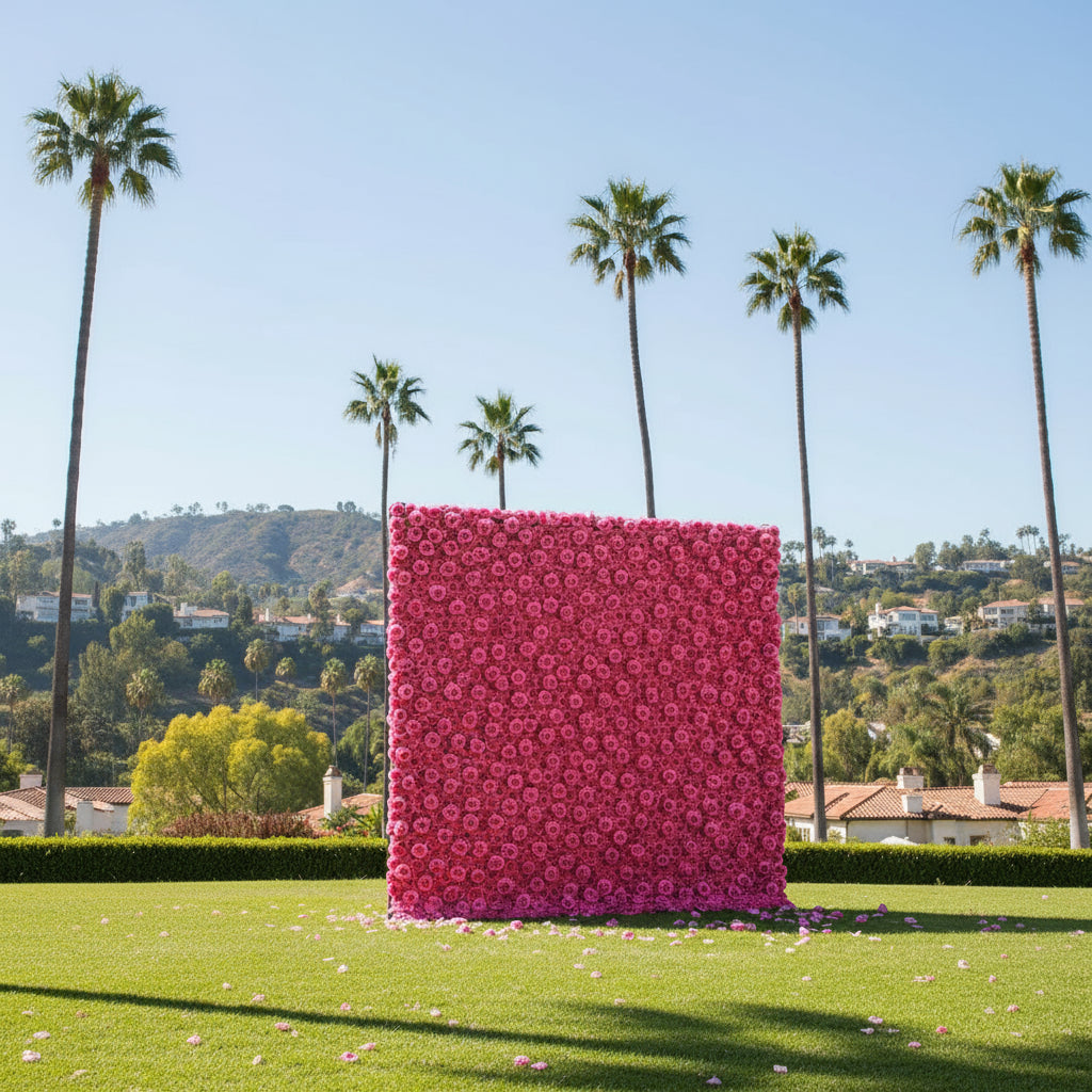 Classic Pink Rose Flower Wall - 240