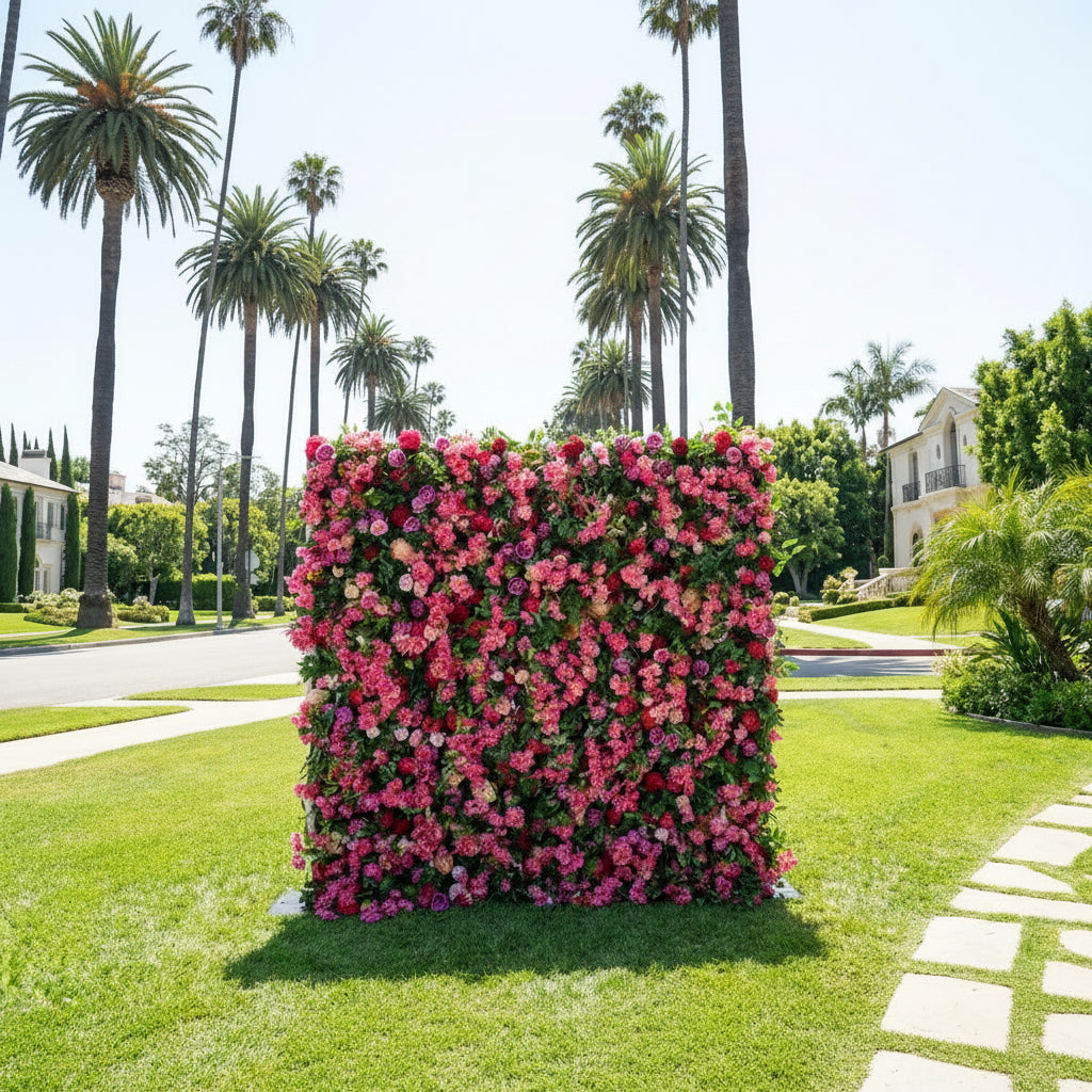 Pink & Greenery Flurry Premium Flower Wall - 116