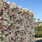 Pink, Cream, and Greenery Premium Flower Wall - 266