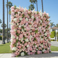 Pink, White and Greenery Premium Flower Wall Backdrop - 264
