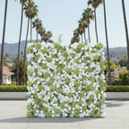 White Rose Green Hydregenda Premium Flower Wall - 288