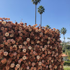 Deluxe Brown & Tan Wild Rose Flower Wall - 025