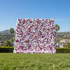 Pink, Purple and White Premium Rose Flower Wall - 258