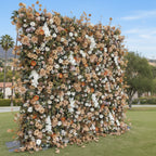 Into the Meadow Dripping Orange & Brown Sunflower Premium Flower Wall - 035