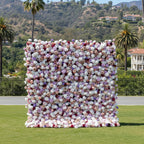 Purple and Pink Blush Cream Premium Rose Flower Wall - 193