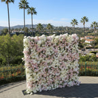 Pink, Cream, and Greenery Premium Flower Wall - 266