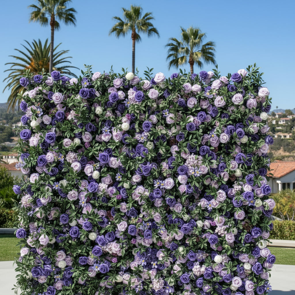 Purple Lavender Greenery Premium Flower Wall - 511