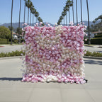 Light Pink Cream Premium Rose Flower Wall - 099