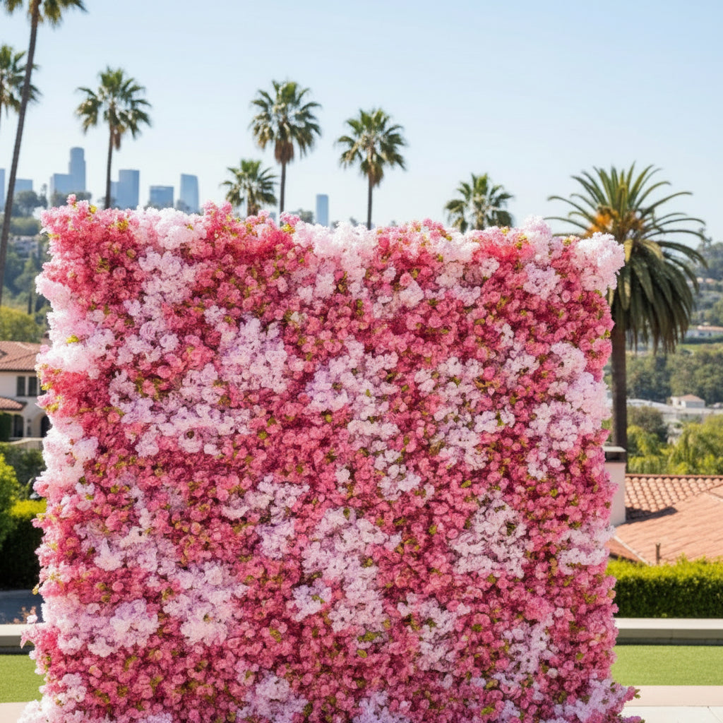 Pink Cherry Blossom Flower Wall - 085