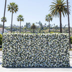Purple, White and Blue Greenery Premium Flower Wall - 196
