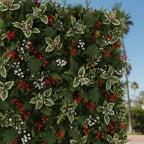 Deluxe Red and Greenery Premium Flower Wall - 296