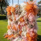 Into the Meadow Premium Orange & Pink Flower Wall - 115
