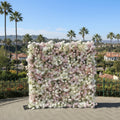 Pink Cream Greenery Flower Wall Backdrop 8×8 ft – 266