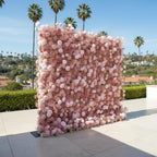 Baby's Breath Pink Rose Flower Wall - 062