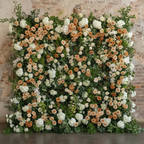 Brown, Tan and Cream Greenery Premium Flower Wall Backdrop - 277