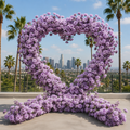 Light Purple Premium Deluxe Rose Heart Flower Arch #4924