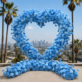 Light Blue Premium Deluxe Rose Heart Flower Arch #4921