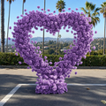 Light Purple Classic Wild Rose Flower Heart Arch #4940